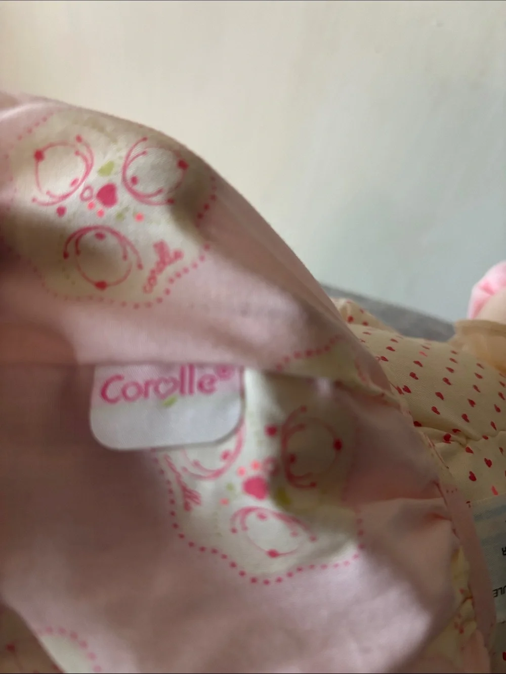 15 inch Corolle Pink Plush Doll- Soft Rag Doll with Pink Outfit